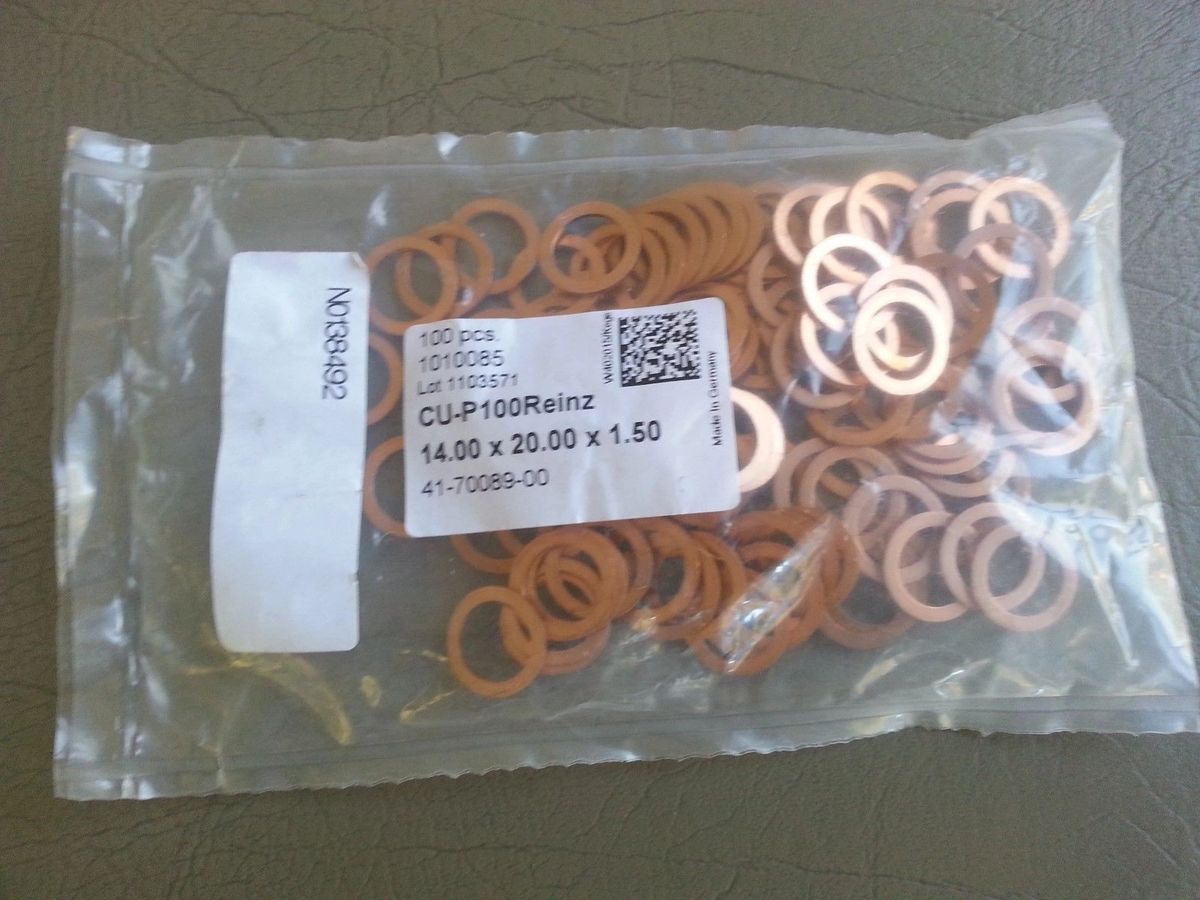 OIL DRAIN PLUG SEAL 100 COUNT N 0138492